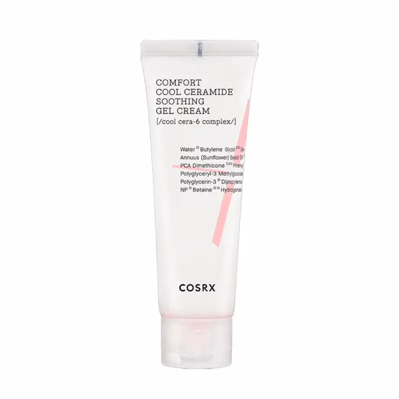 کرم ژل تسکین‌دهنده صورت کوزارکس (COSRX) مدل Comfort Cool Ceramide مناسب پوست حساس حجم ۸۵ میلی‌لیتر
