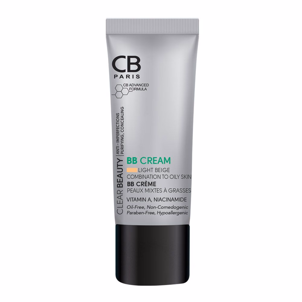 بی بی کرم سی بی پاریس پوست مختلط تا چرب رنگ لایت بژ ۵۰ میل | CB Paris BB Cream Light Beige 50ml