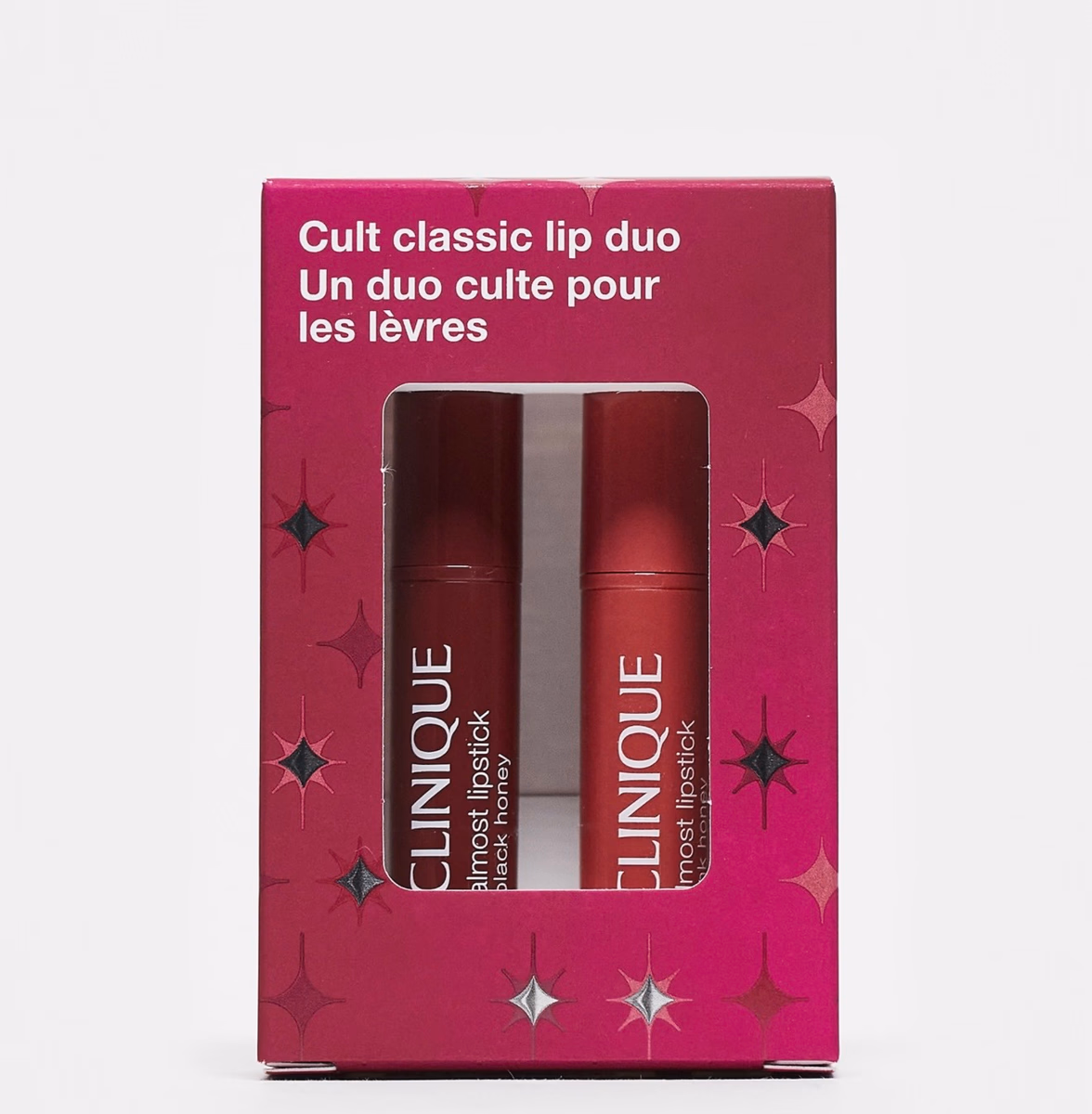 پک دوتایی بالم لب کلینیک (Clinique Almost Lipstick Mini Duo) - رنگ‌های Black Honey و Pink Honey 