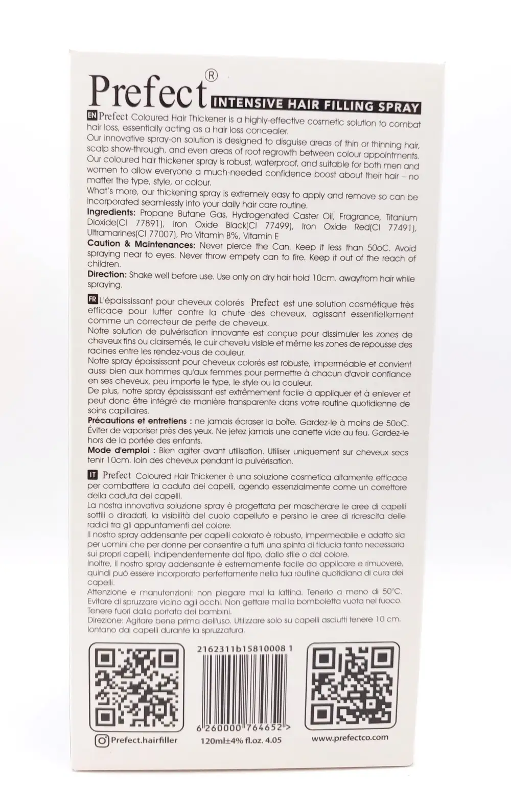 اسپری تاپیک رنگ مشکی  ( PREFECT ) شماره 01 