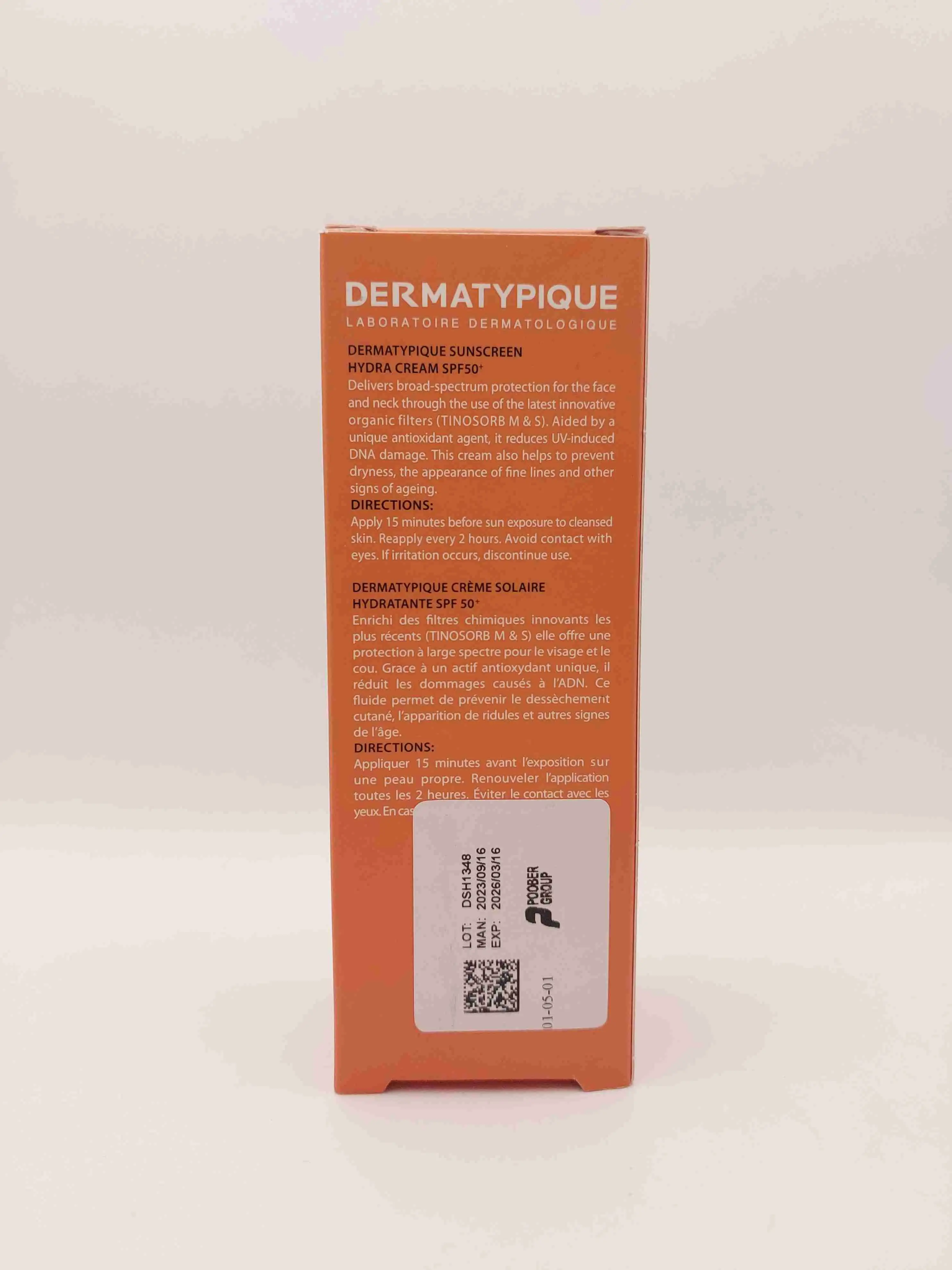 کرم ضد آفتاب بی رنگ هیدرا کرم درماتیپیک مناسب پوست معمولی