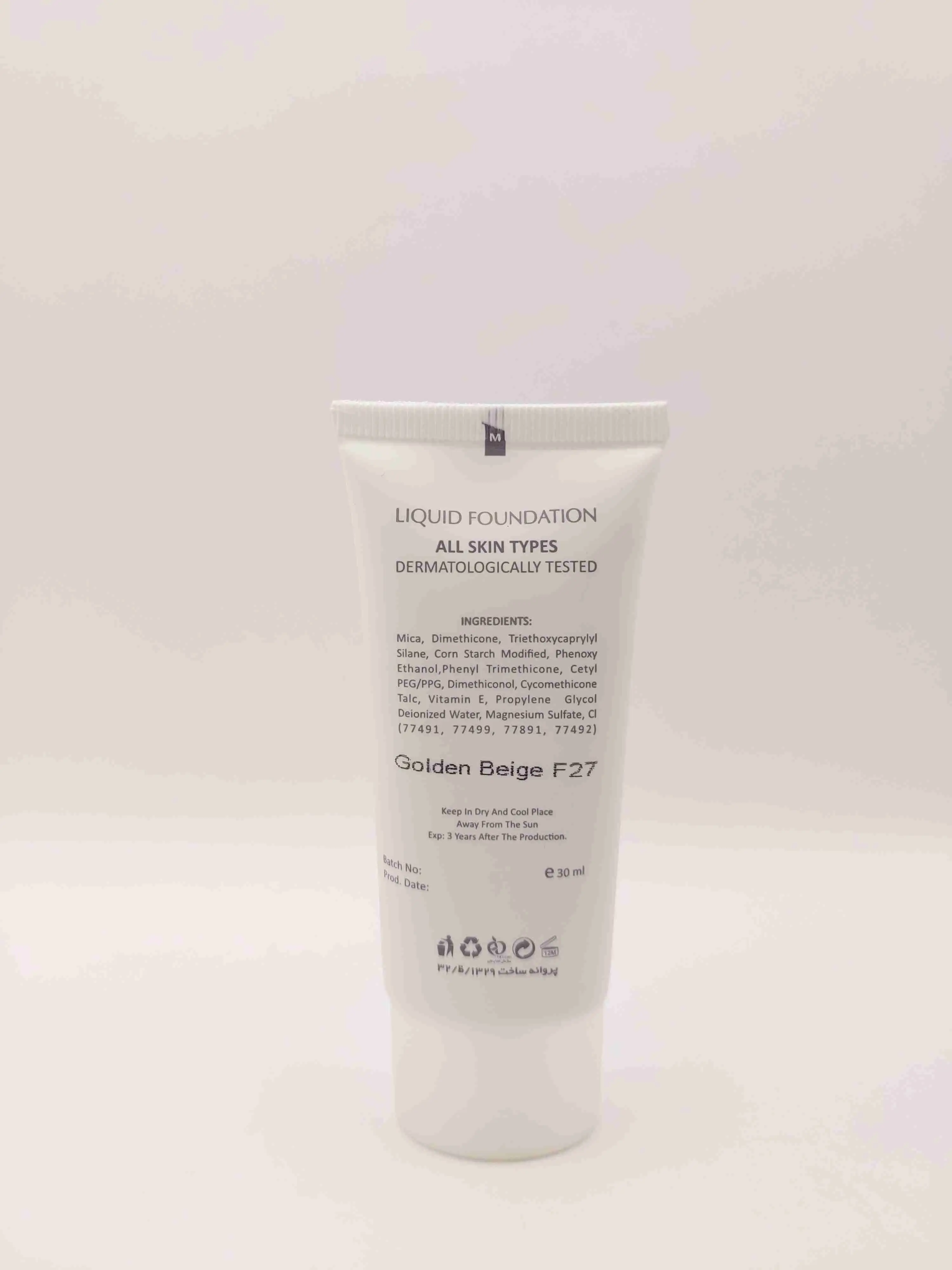 کرم پودر، ضد آفتاب، آبرسان پوست رنگ بژ طلایی F27 کریستال دیاموند