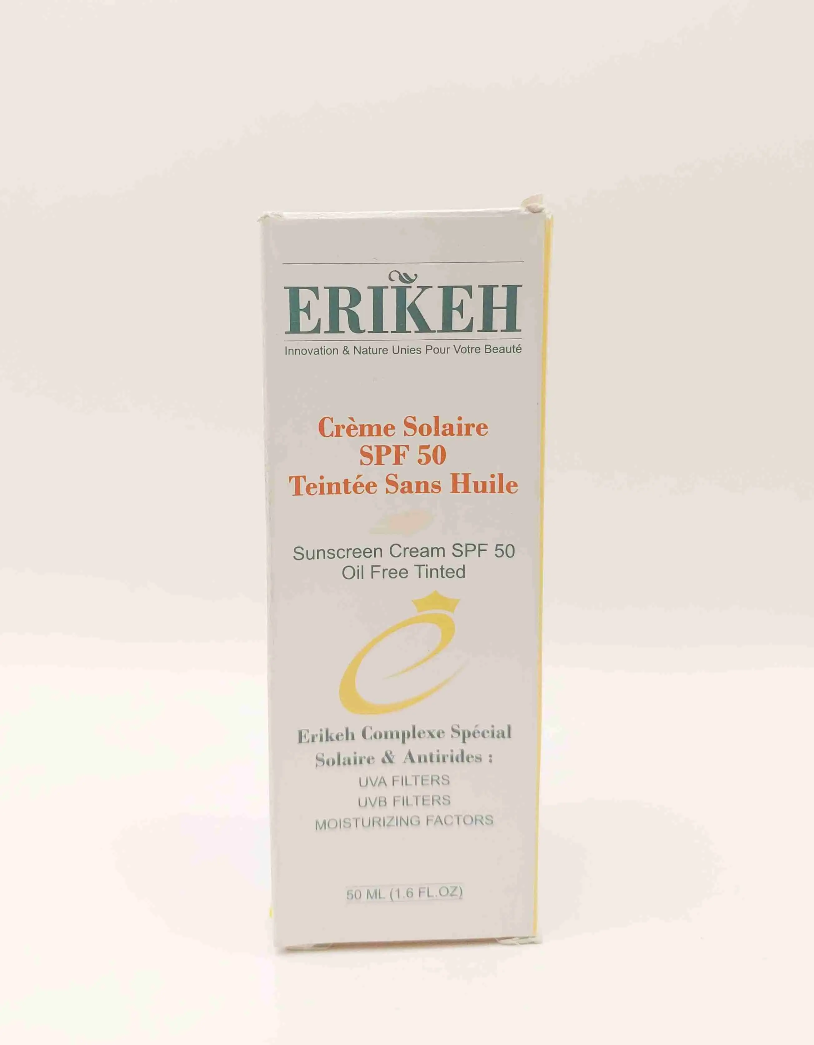 کرم ضد آفتاب رنگی بدون چربی اریکه SPF 50