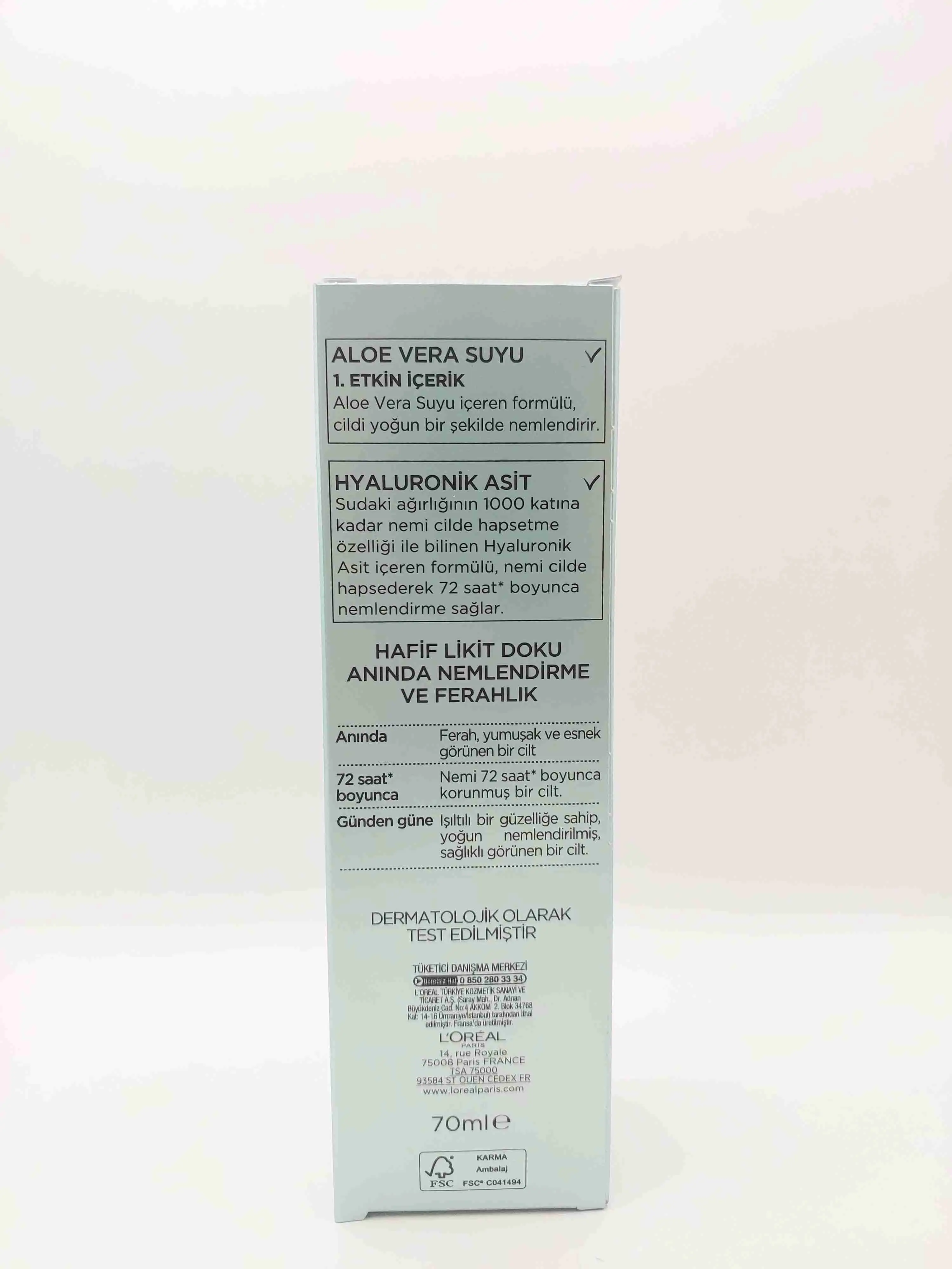 سرم آبرسان آلوئه ورا لورآل پاریس ( L'OREAL ) پوست‌های خشک و حساس 