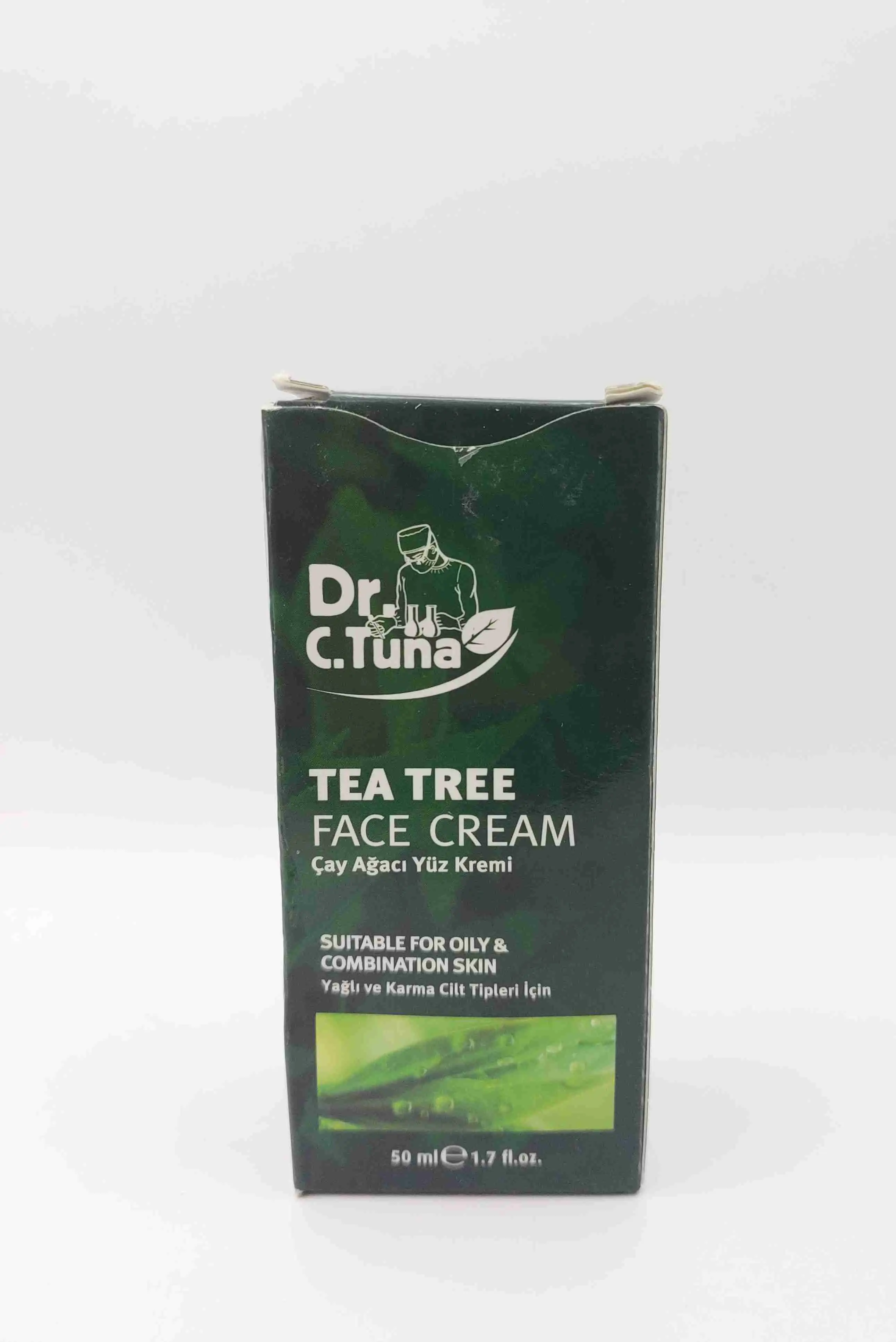کرم آبرسان چای سبز ضد جوش دکتر سی تونا فارماسی (Dr. Tuna Tea Tree Face Cream)