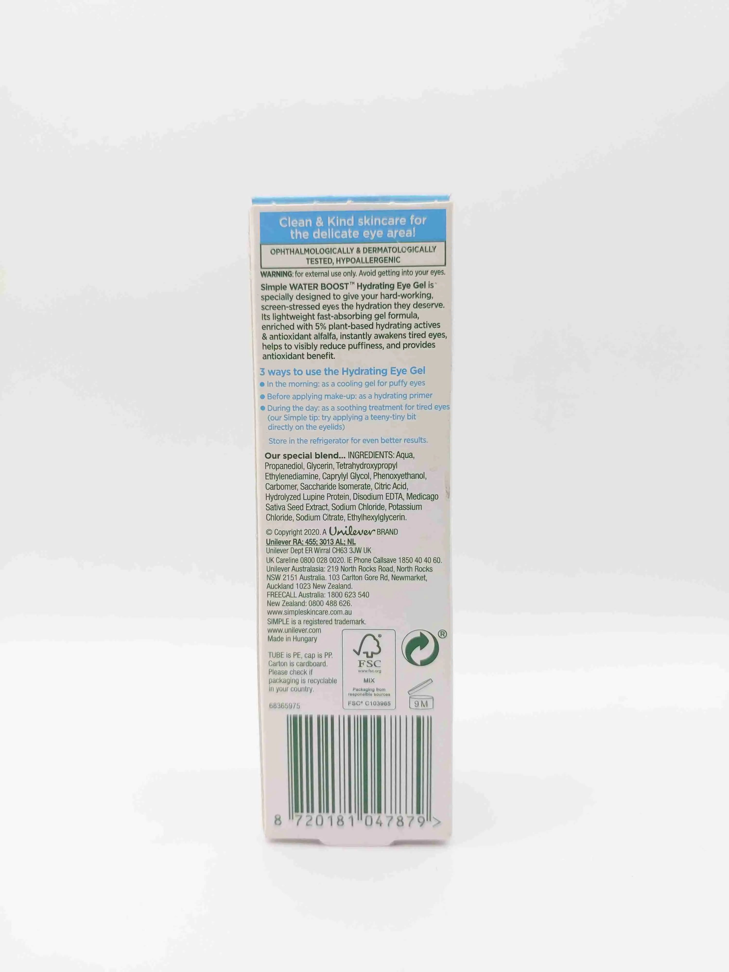 ژل آبرسان دور چشم سیمپل (Simple Hydrating Eye Gel)