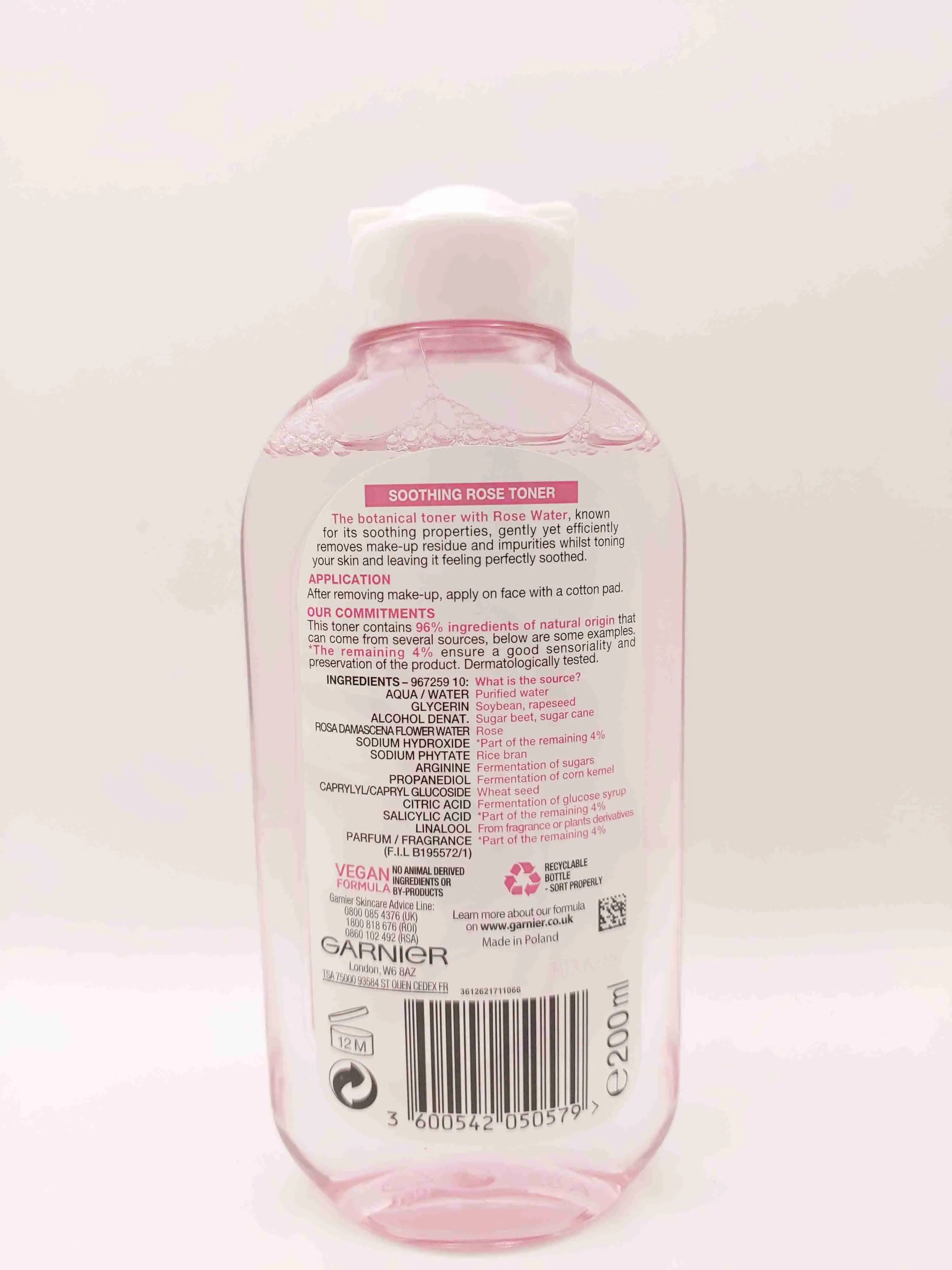 تونر گلاب گارنیر اسکین اکتیو پوست‌های خشک و حساس ( GARNIER )