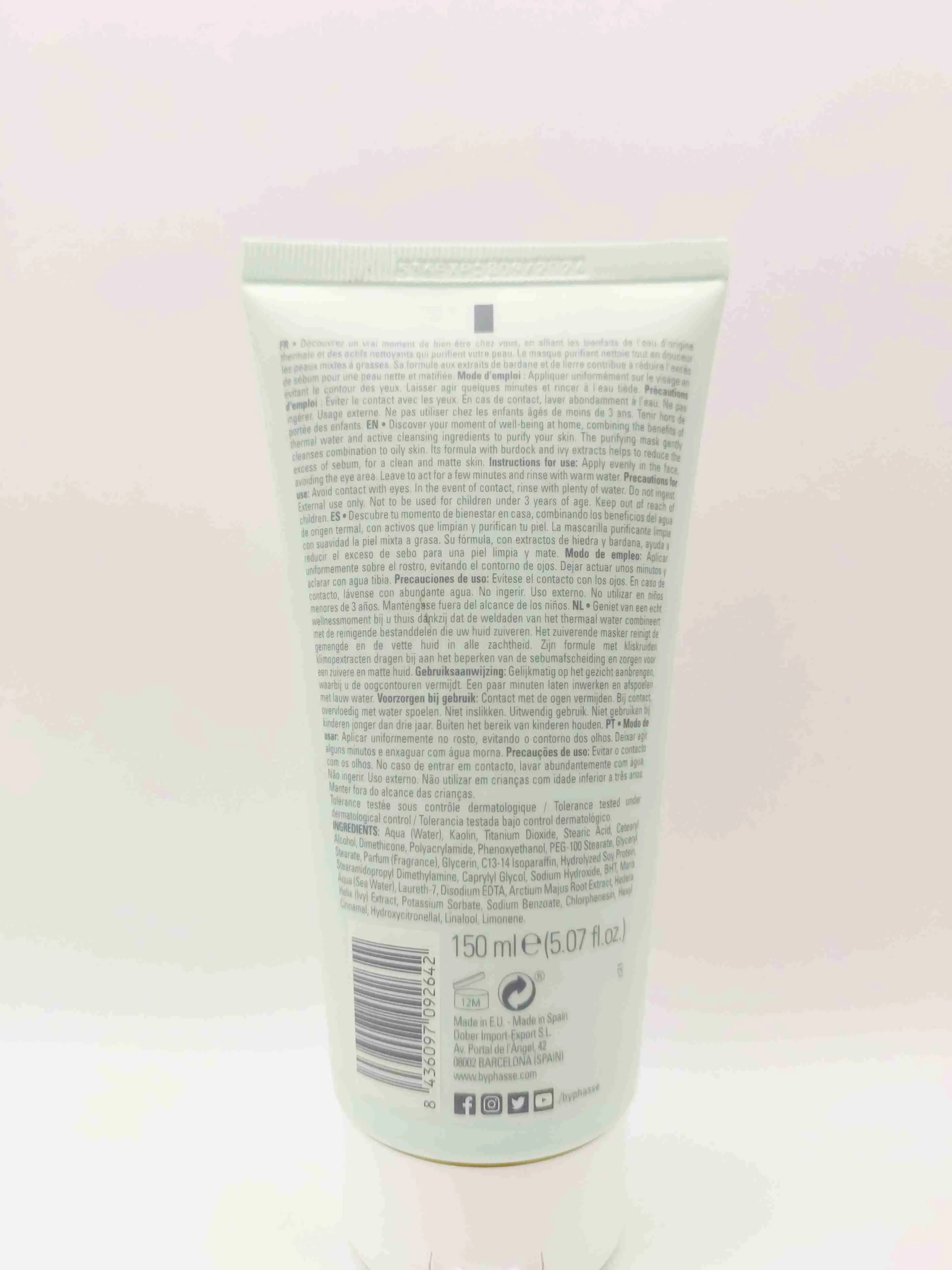  ماسک صورت پاک‌کننده از برند بایوفاس (Byphasse) برای پوست‌های مختلط تا چرب