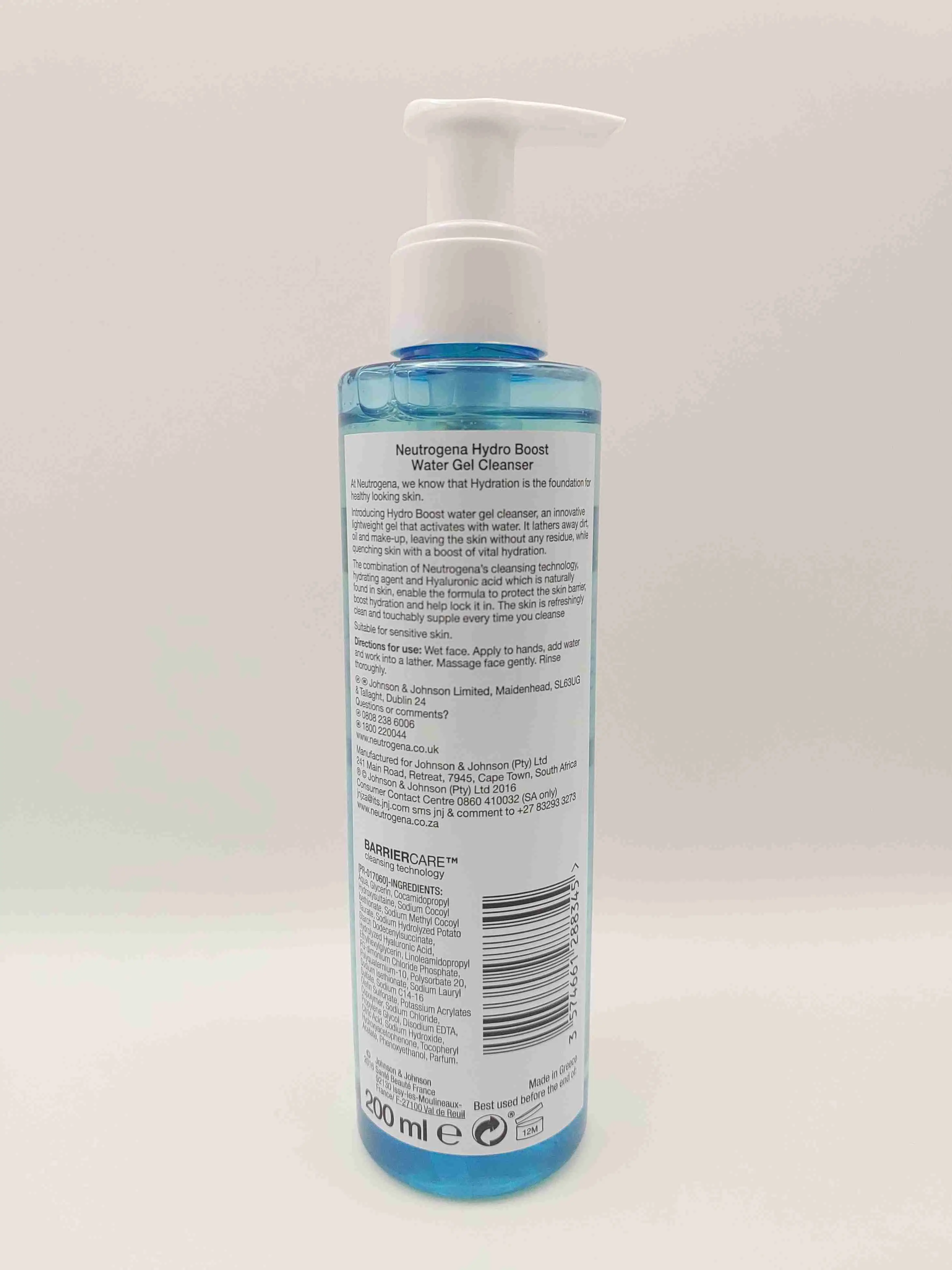 ژل شستشوی صورت نوتروژینا مدل هیدروبوست 200 میل