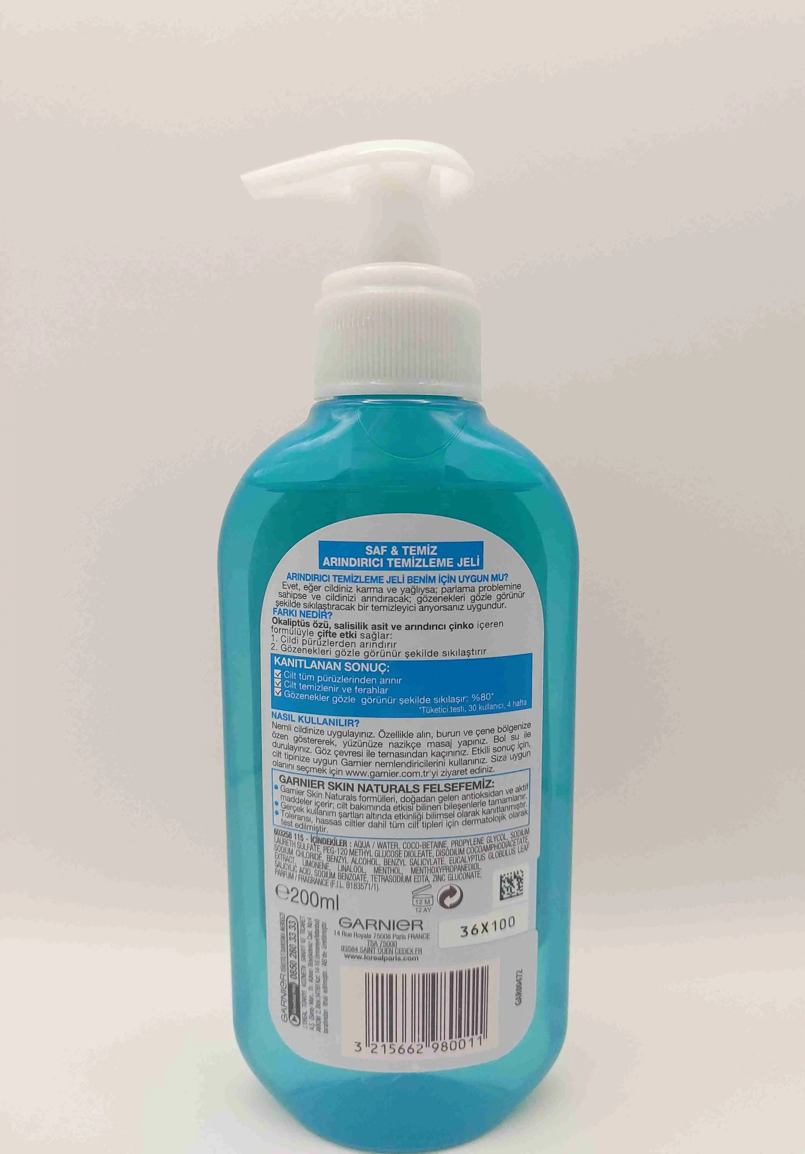 ژل شستشوی صورت آبرسان و پاک کننده عمیق گارنیر ( GARNIER ) 