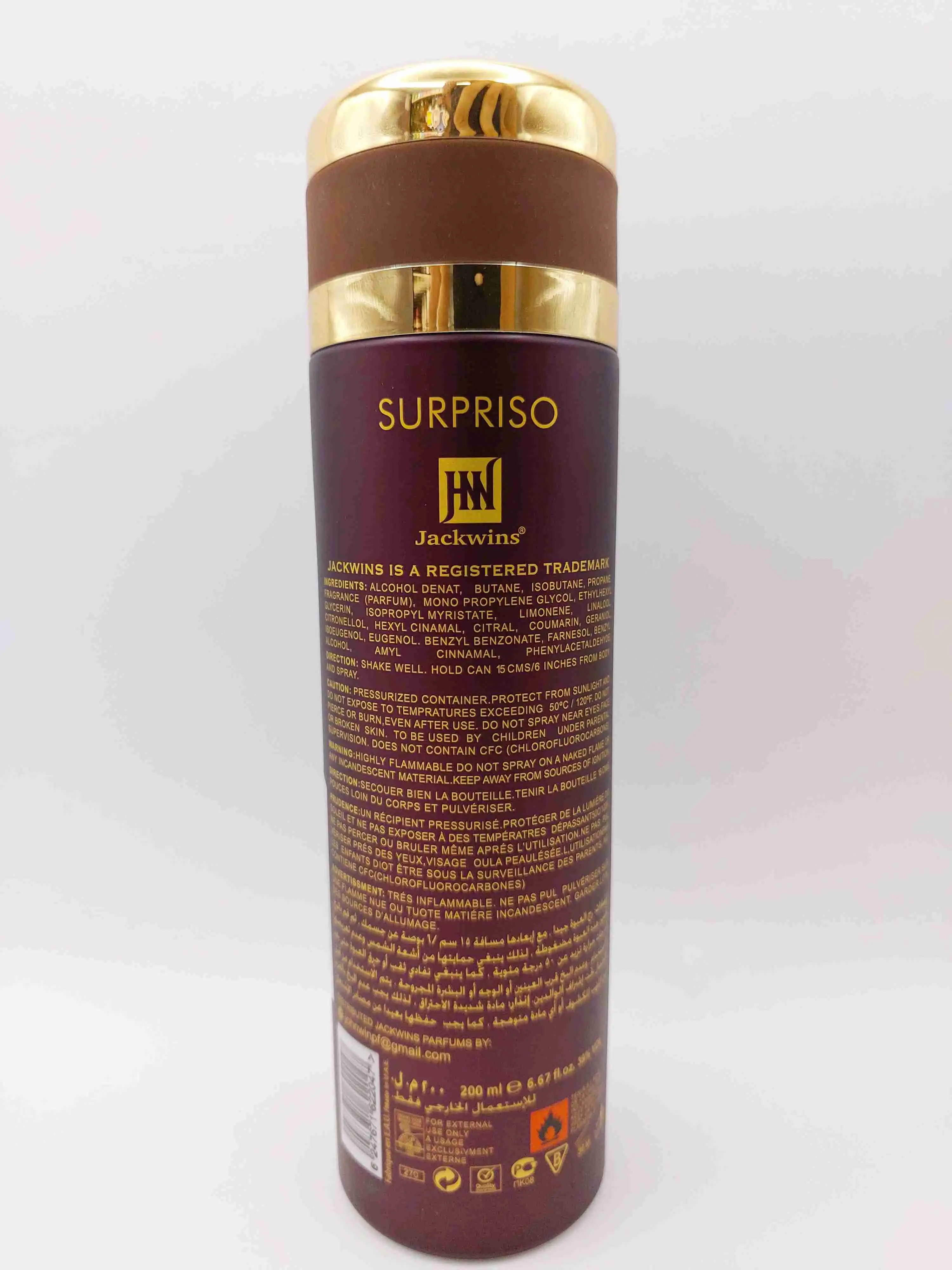   اسپری بدن سورپرایزو جانوین Johnwin رایحه گرم و شیرین