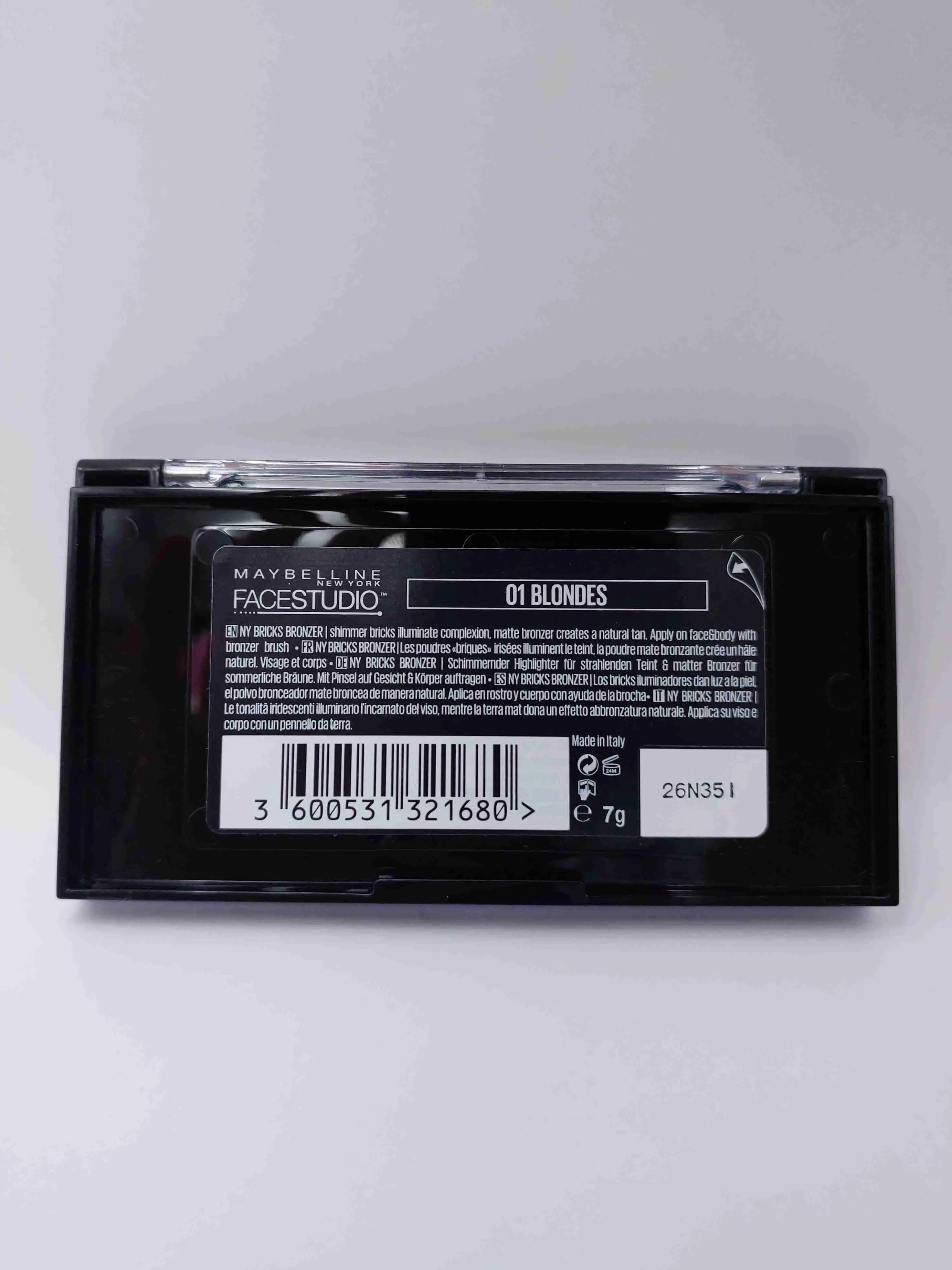 پالت برنز (برنزه کننده و هایلایتر ) میبلین (Maybelline) شماره 01 Blondes 