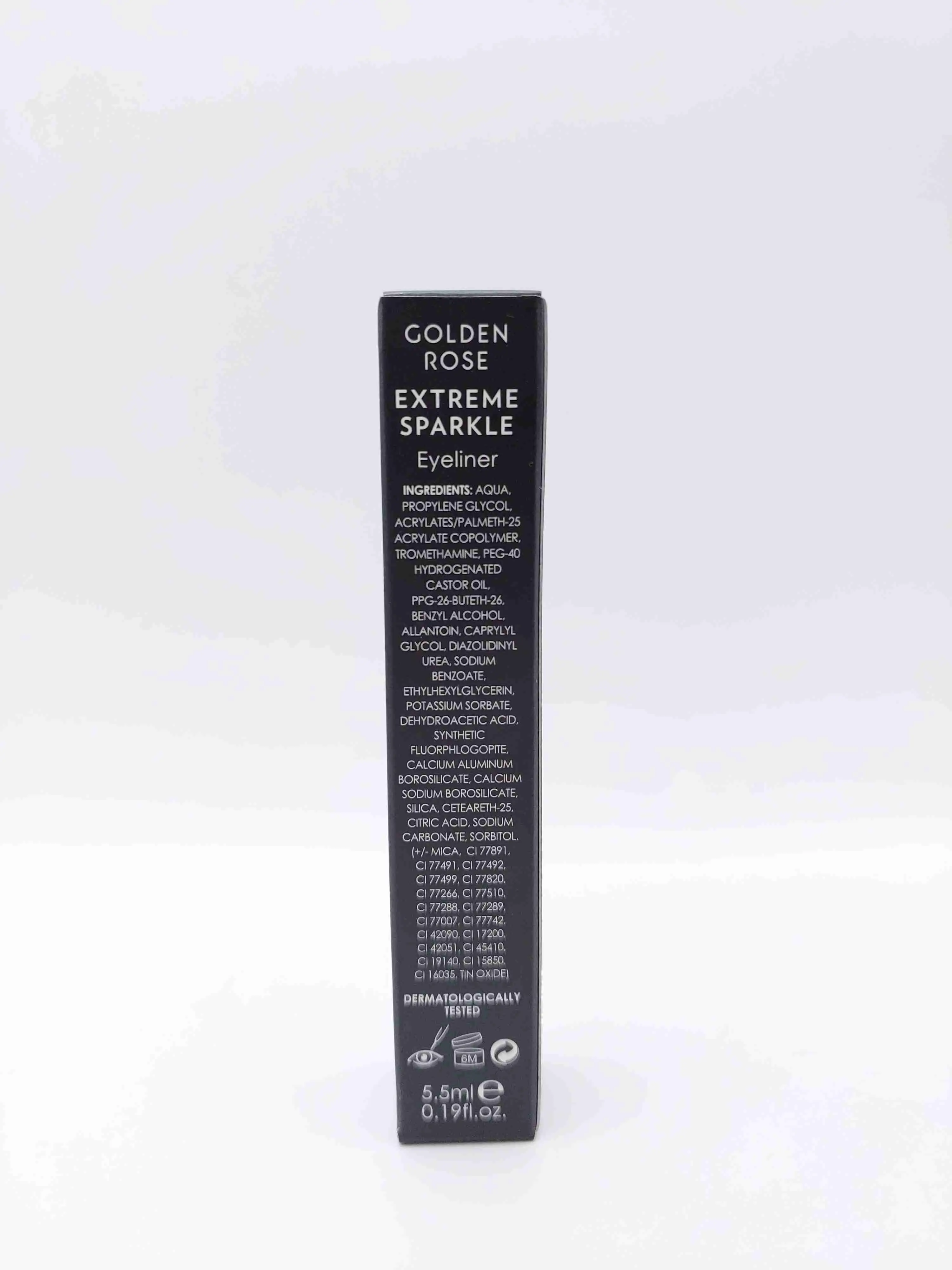 خط چشم ماژیکی کوزه ای ضد آب رنگ نقره ای براق لیکوئید آیلایتر شماره 101 GOLDEN ROSE Extreme Sparkle