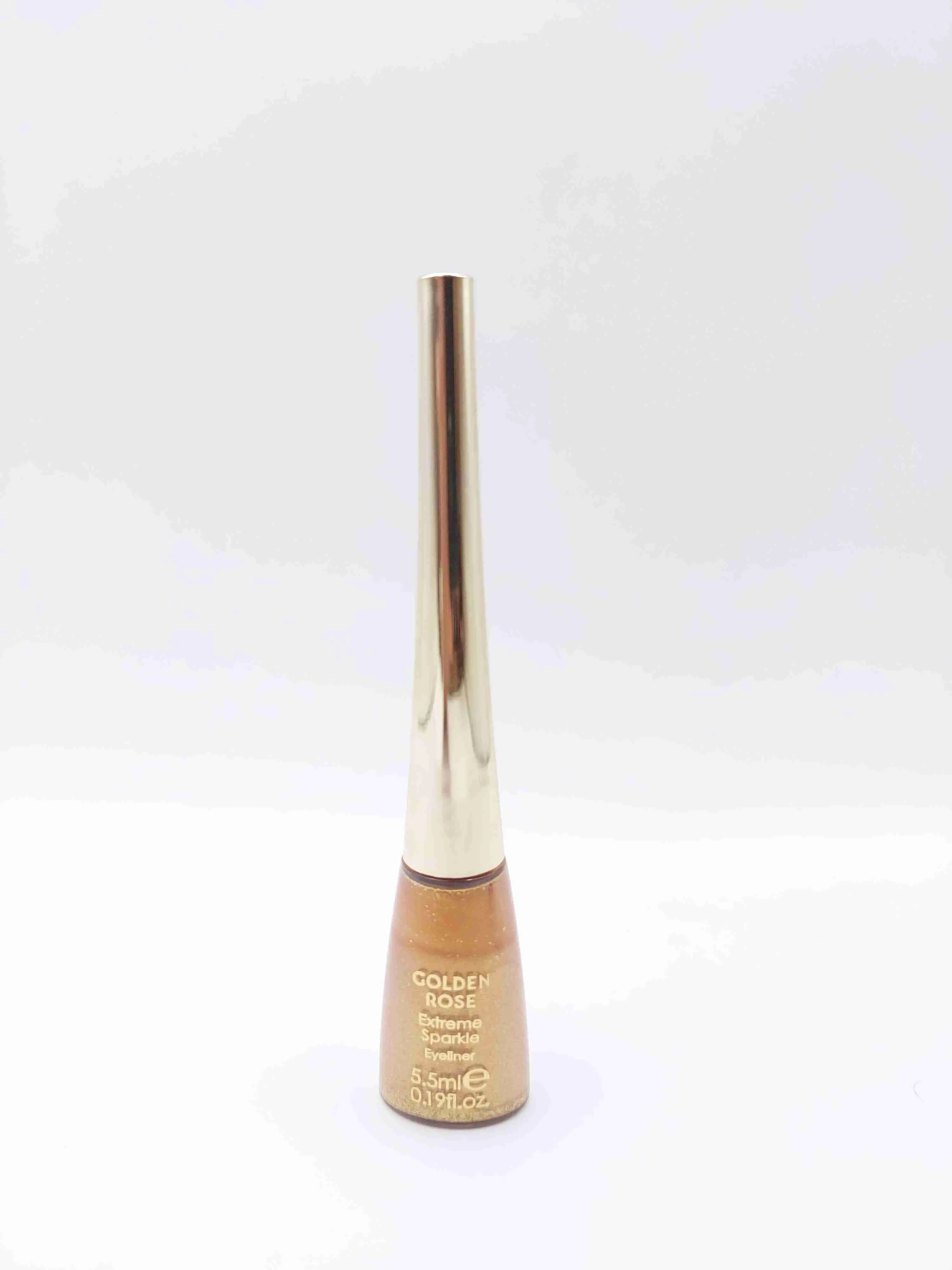 خط چشم ماژیکی کوزه ای ضد آب رنگ مشکی براق لیکوئید آیلایتر شماره 103 GOLDEN ROSE Extreme Sparkle