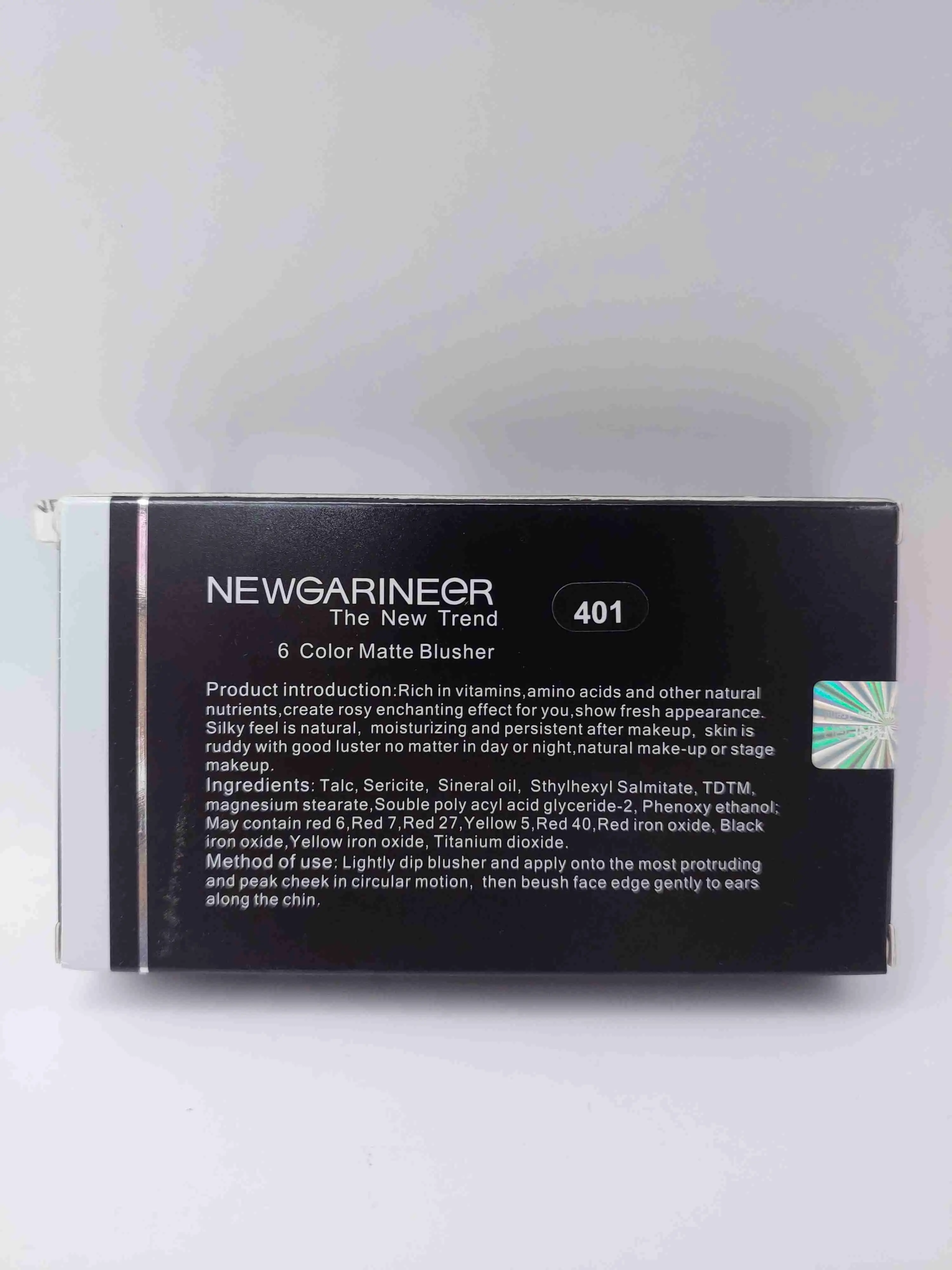 پالت رژگونه کشویی مات با 6 رنگ مختلف نیو گارنیر New Garineer