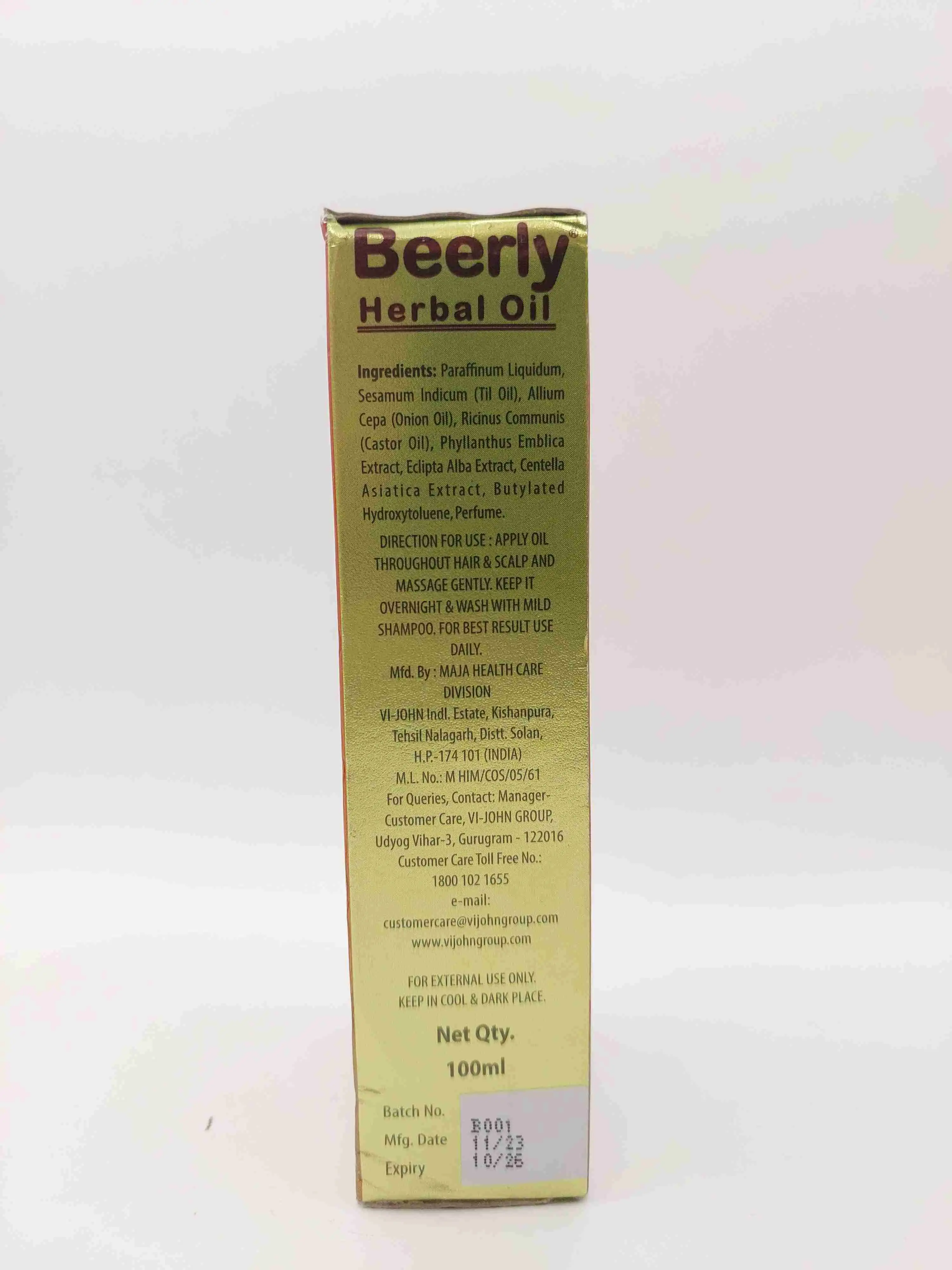 روغن مو گیاهی کاهش ریزش مو و کنترل شوره سر بیورلی Beerly Herbal Oil