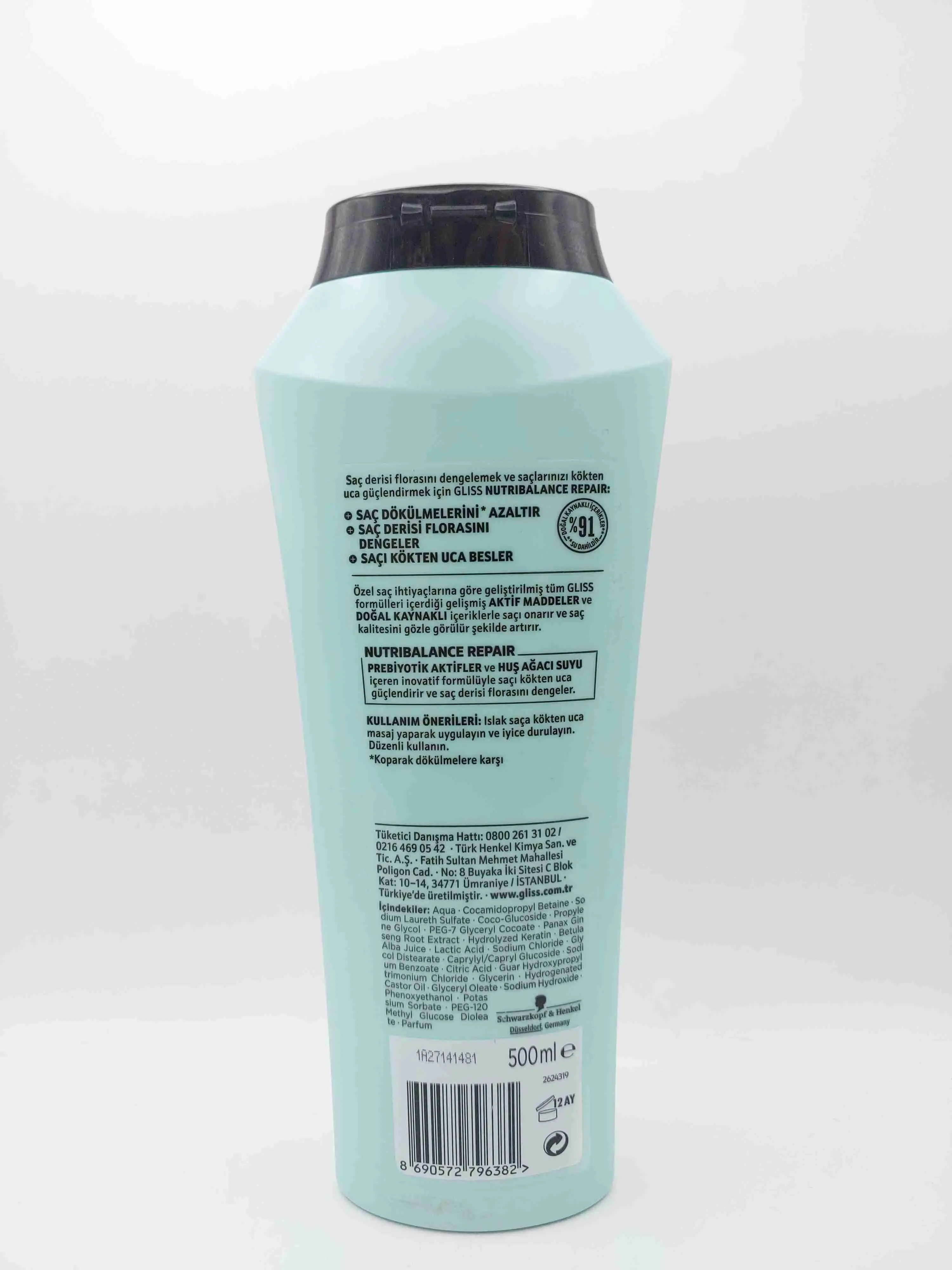 شامپو گلیس نیوتری بالانس ریپیر موهای ضعیف و مستعد ریزش GLISS