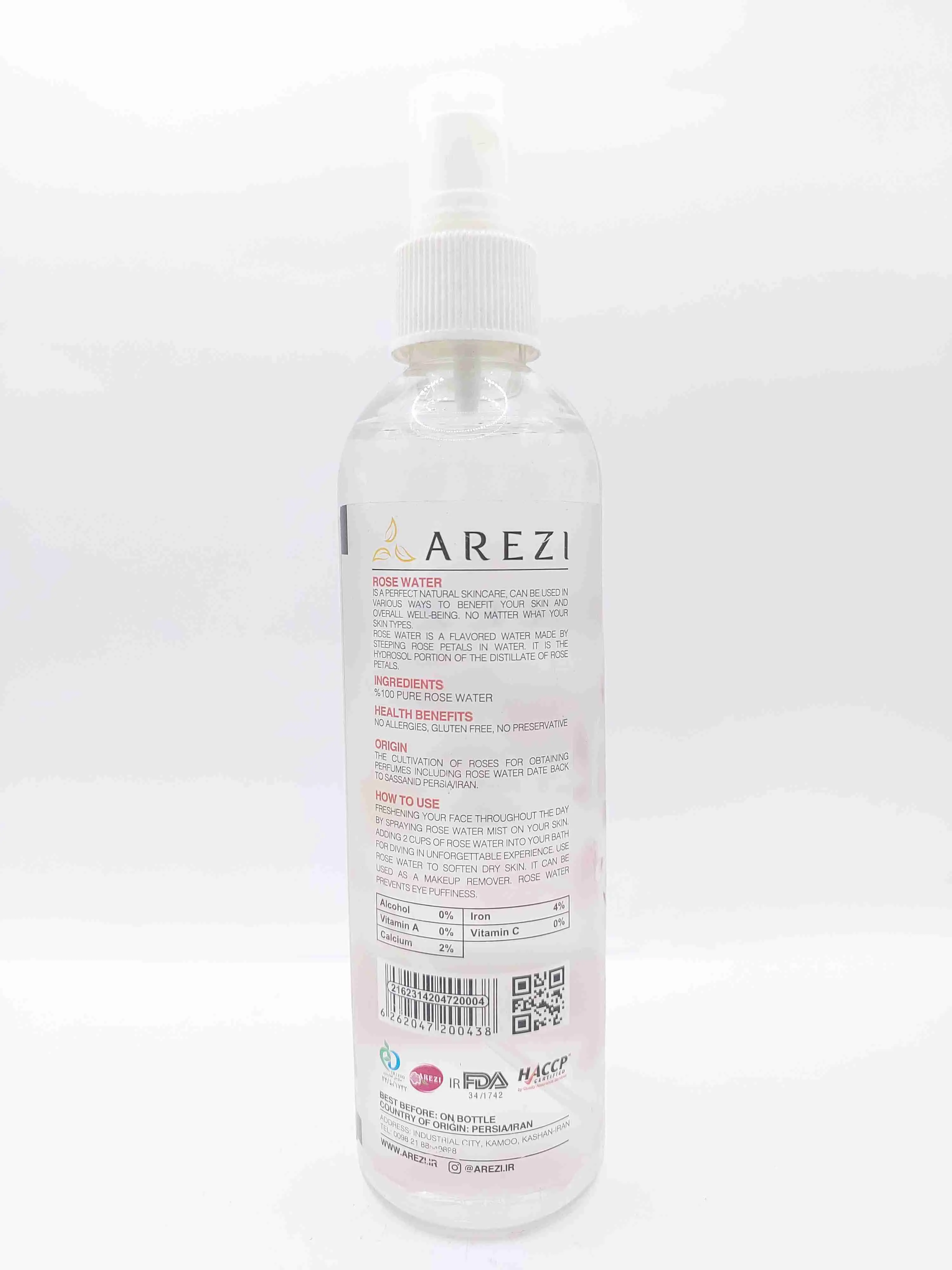 تونر صورت با پایه آب گلاب عارضی (Arezi)